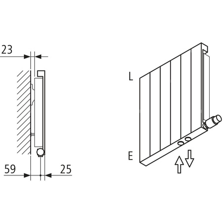 Grzejnik płytowy typ 11 KERMI V-HVV wym. 600 x 1610 mm, kolor biały, moc 1557 W