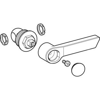 Zestaw górnej części Geberit z dźwignią uruchamiającą, do zaworu kulowego