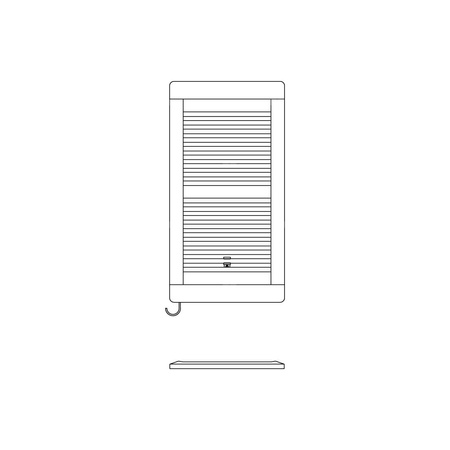 Grzejnik drabinkowy KERMI Credo plus-E, wym. 973 x 550 mm, kolor biały, moc 300W