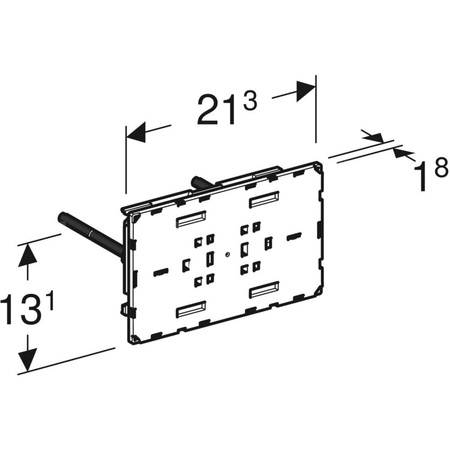 Zaślepka otworu rewizyjnego Geberit Sigma, zlicowana z powierzchnią ściany