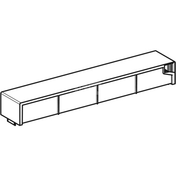 Pokrywa do modułu sanitarnego Geberit Monolith do bidetu: Czarny chrom / Aluminium szczotkowane