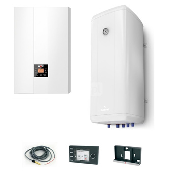 Pakiet - Kocioł gazowy jednofunkcyjny WOLF FGB-24 kondensacyjny wiszący 5.3 - 20.7 kW + Czujnik c.w.u. + RegulatorBM-2 + Zasobnik c.w.uVulcan 140L wiszący