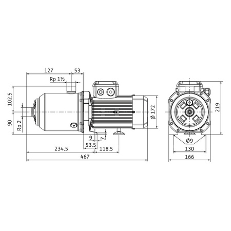 Wilo-Medana CH1-L.1603-1/E/E/10T wysokociśnieniowa pozioma pompa do wody