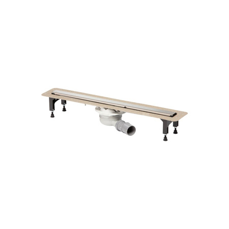 Odpływ prysznicowy prostokątny VIEGA 498310, 800 x 150 x 121 mm, z kratką, dł: 720 mm, szer: 50 mm, z syfonem
