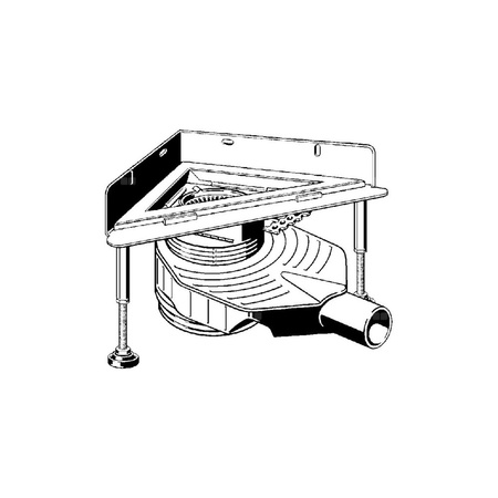 Odpływ narożny, stal nierdzewna / błyszczący do odpływów prysznicowych VIEGA 497281