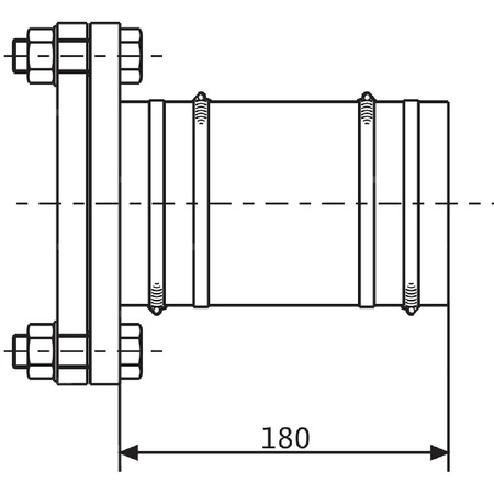 Złączka kołnierzowa tworzywo sztuczne dł.400mm szer.210mm WILO