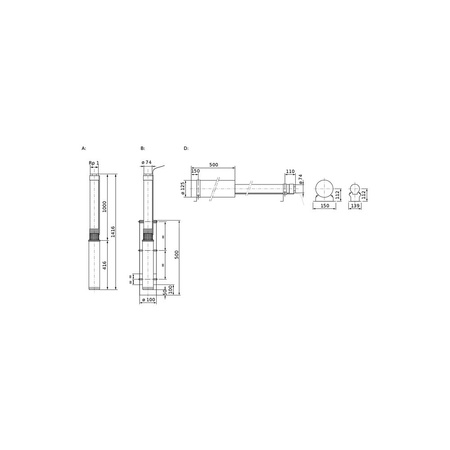Pompa głębinowa 1-fazowa WILO Sub TWU 3-0130 1F częstotliwość 50 Hz, moc 0.75 kW 5.85 A, prędkość obrotowa 2800 obr/min
