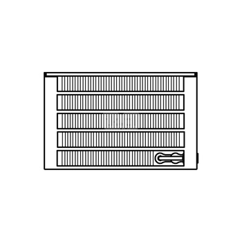 Konwektor Kermi V-Kon S Typ55 BH280x316x500mm QN1435, weiß, 6 bar, o. Abd., Vent. re