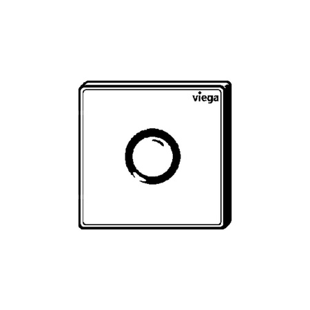 Przycisk do pisuarów na wystawę Prevista Visign for Public 12 nr wzoru 8635.29 płytka maskująca: stal nierdzewna biały błyszczący