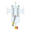 Separator CALEFFI DIRTMAG®, 10 bar / 100'C, DN150 (kołnierz), z wkładem magnesowym, z kołnierzem rewizyjnym