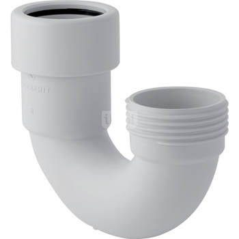 Kolanko gwintowane Geberit z nakrętką: Biały-alpin