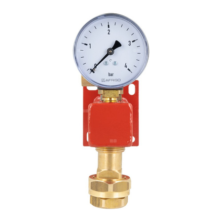 Zespół przyłączeniowy AFRISO BSS 3/4'' GW x szybkozłącze, max. 1.5 bar + wskaźnik ciśnienia