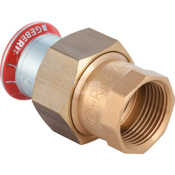 Śrubunek hydrauliczny GEBERIT Mapress C-Stahl przejściowy stal GW 1'' 22 mm z pierścieniem zacinającym
