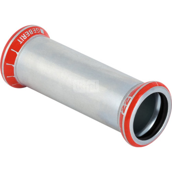 Mufa GEBERIT Mapress C-Stahl przesuwna, stal (ocynk galwaniczny/elektrolityczny) (ocynk), 42 mm, DN 40 x 42 mm x DN 40 (mufa zaprasowywana x mufa zaprasowywana), (głębokość: 20 mm) z uszczelką