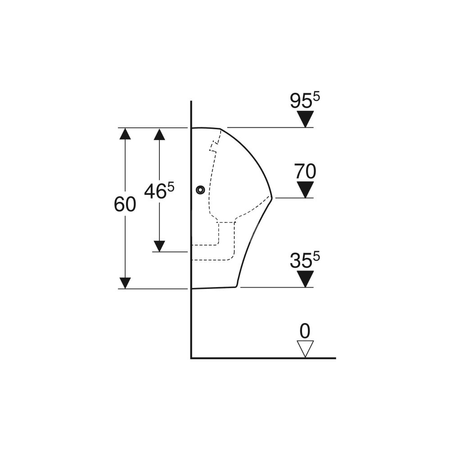 Zestaw odpływowy Geberit do pisuarów pracujących bez wody: d=50mm