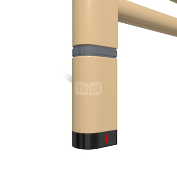 Grzałka TERMA One D30x40 Lewy, 400W \ Tuba, RAL 1001, kabel spiralny z wtyczką [biały, 2,5m, logo Te