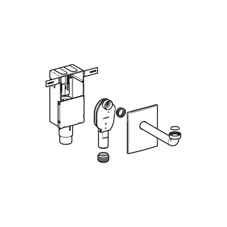 Zawór zestawu odpływowego Geberit z króćcem przelewowym, do umywalki: G=1 1/4''