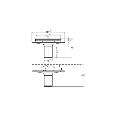 Odpływ pionowy, tworzywo sztuczne / rózne do odpływów prysznicowych VIEGA 498283