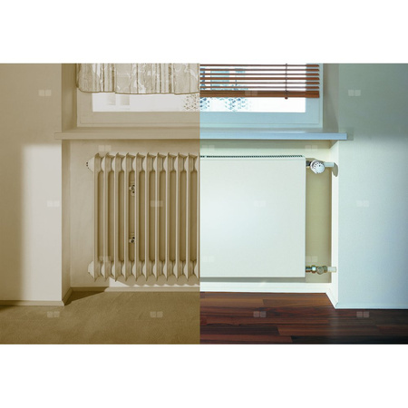 Grzejnik płytowy typ 33 KERMI X2 Plan-K wym. 959 x 3005 mm, kolor biały, moc 9349 W