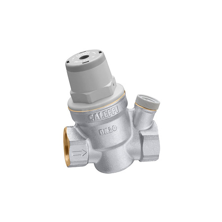 Regulator ciśnienia – wersja skośna z możliwością przyłączenia manometru 3/4" praca w wysokiej temperaturze