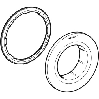 Rozetka Geberit do zdalnego uruchamiania spłukiwania typ 01, okrągły, przycisk podtynkowy: Chrom błyszczący