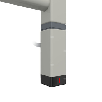 Grzałka TERMA One K30x30, 400W Tuba, Silver Gloss, kabel spiralny z wtyczką [srebrzysty, 2,5m, logo Terma, instr. TERMA]