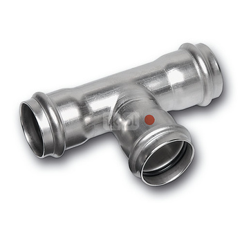 Trójnik SANHA NiroTherm Press stal nierdzewna 108 mm x 54 mm x 108 mm (zw x zw x zw)