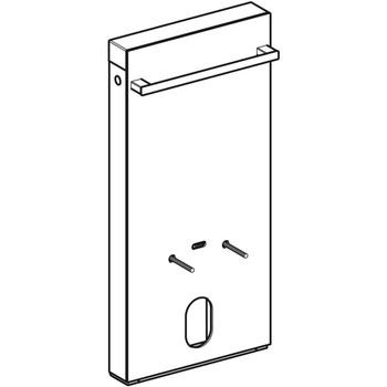 Moduł sanitarny do bidetu GEBERIT Monolith, 1010 mm x 480 mm x 106 mm, regulacja wysokości, front: sand, bok: aluminium
