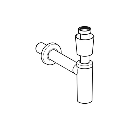 Króciec wlotowy Geberit z nakrętką: Chrom błyszczący