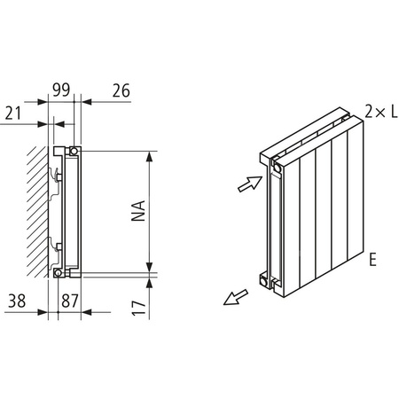 Grzejnik płytowy typ 20 KERMI HVN wym. 1800 x 1120 mm, kolor biały, moc 3061 W