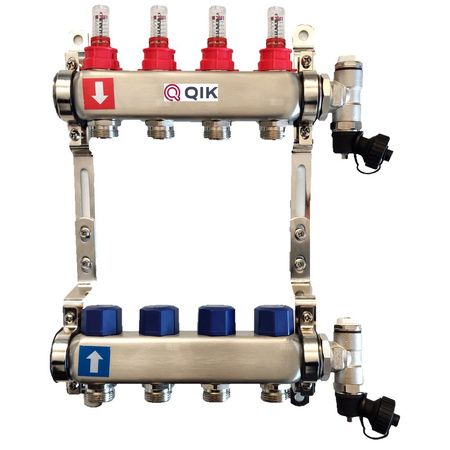 Rozdzielacz INOX do OP z przepływ - QIK BASIC II - 2 sekcje