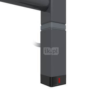 Grzałka TERMA One K30x30, 1000W \ Tuba, Metallic Black, kabel prosty bez wtyczki [czarny, 1,5m, logo