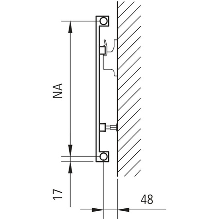 Grzejnik płytowy typ 10 KERMI HVN wym. 1800 x 140 mm, kolor biały, moc 240 W