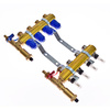 Rozdzielacz do ogrzewania podłogowego QIK Optimo MAGNET STD III - RMSZT-1-50-M 9-obieg. mosiądz GW 1'' x GZ 3/4'' + przepływomierz
