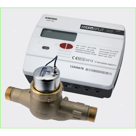 Ciepłomierz rozdzielny mechaniczny komplet z wewnętrznym Modułem M-BUS, typu HYDROSPLIT M3 DN 100 Qp=60 m3/h, Tmax: 130st.C, L=250 mm