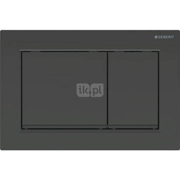 Przycisk uruchamiający Geberit Omega20, przedni/górny, czarny-czarny mat-czarny, prostokątny