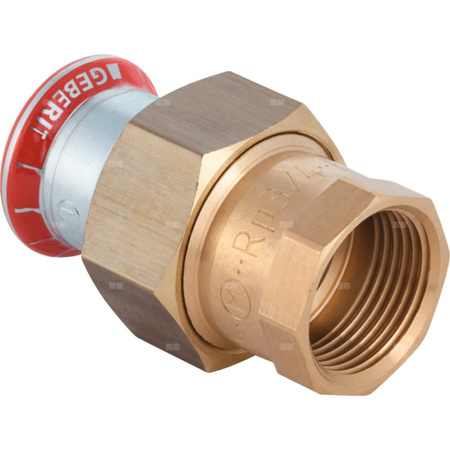 Śrubunek hydrauliczny GEBERIT Mapress C-Stahl przejściowy stal GW 1 1/2'' 42 mm z pierścieniem zacinającym