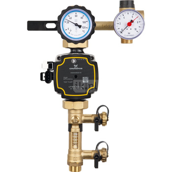 Grupa pompowa AFRISO PrimoSol 130-1 GZ 1'' x 1'', z izolacją, z pompą obiegową Grundfos UPM 3 Solar 25-75/130 mm