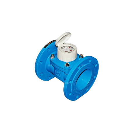 Wodomierz jednostrumieniowy suchobieżny przemysłowy, typu WDE-K50 DN 150 Q3=250 m3/h R100/100, Tmax: 50st.C, L=300 mm