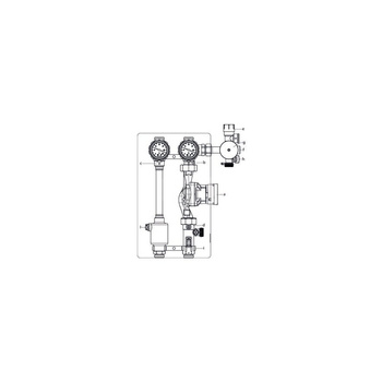 Regusol LH-180, DN 25, 7-30 l/min., z pompą Wilo-Yonos PARA ST 25/7.5 PWM 2