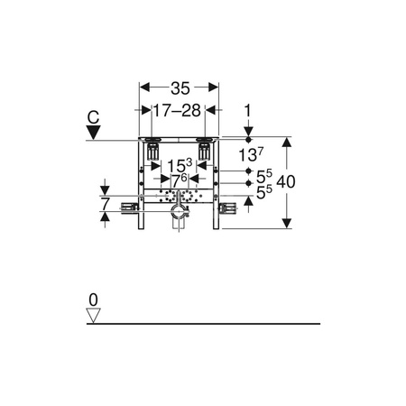 Kątownik montażowy Geberit 16 cm