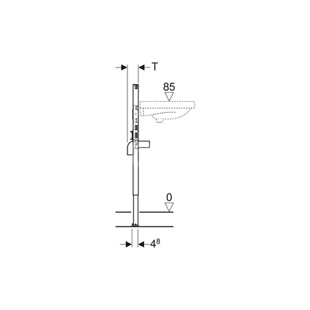 Trawers Geberit Duofix do baterii umywalkowej ściennej