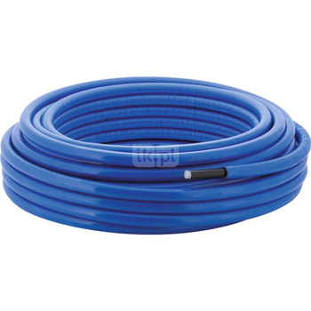 Rura PE-RT II/AL/PE-RT II GEBERIT Mepla 16 mm x 2.25 mm izolacja: 6 mm, izolacja kolor niebieski - kręgi 50m wielowarstwowa gładka