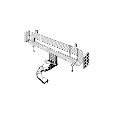 Odpływ prysznicowy prostokątny VIEGA 496710, 1200 x 113 x 85 mm, dł: 1200 mm, z syfonem