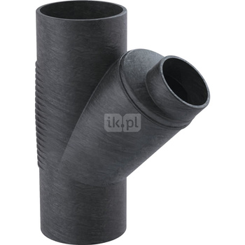 Trójnik GEBERIT Silent-db20 45' PE 160 mm x DN 100 x 110 mm x 160 mm (króciec z tworzywa sztucznego do spawania/zgrzewaniania x króciec z tworzywa sztucznego do spawania/zgrzewaniania x króciec z tworzywa sztucznego do spawania/zgrzewaniania)