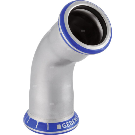 Kolano 45' GEBERIT Mapress Edelstahl, stal nierdzewna, 76.1 mm, DN 65 x 76.1 mm x DN 65 (mufa zaprasowywana x mufa zaprasowywana), (głębokość: 50 mm) z uszczelką