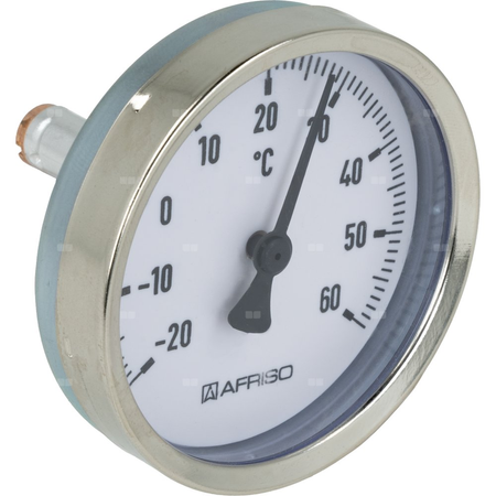 Termometr bimetaliczny AFRISO BiTh fi 63 mm -20…60'C tuleja 40 mm połączenie ax