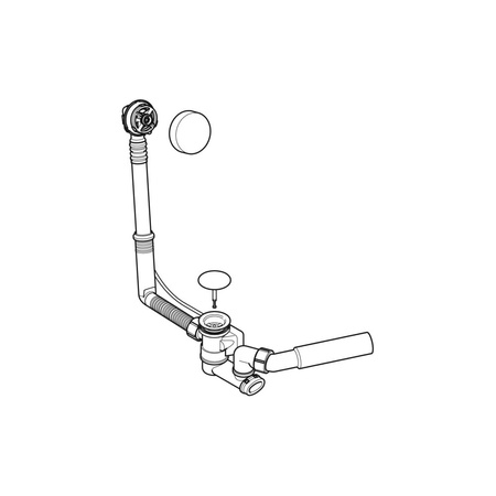 Kolano przyłączeniowe Geberit z nakrętką z PE: d=40-50mm