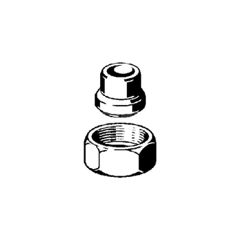 Złącze przyłączeniowe VIEGA 943852 dwuczęściowy, mosiądz / mosiądz, 15 mm, 3/4'' x 15 mm (gw x ww), 14 mm