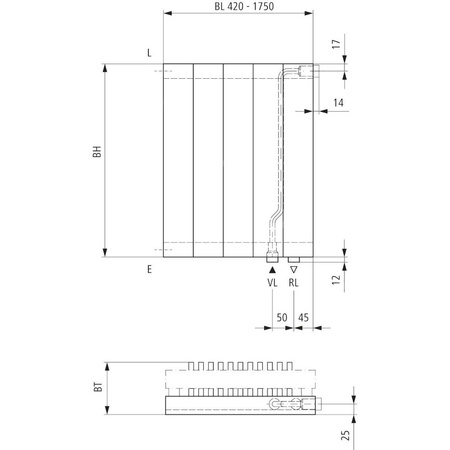 Grzejnik płytowy typ 22 KERMI V-HVV wym. 600 x 1330 mm, kolor biały, moc 2152 W